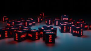 Image of PFAS on dice